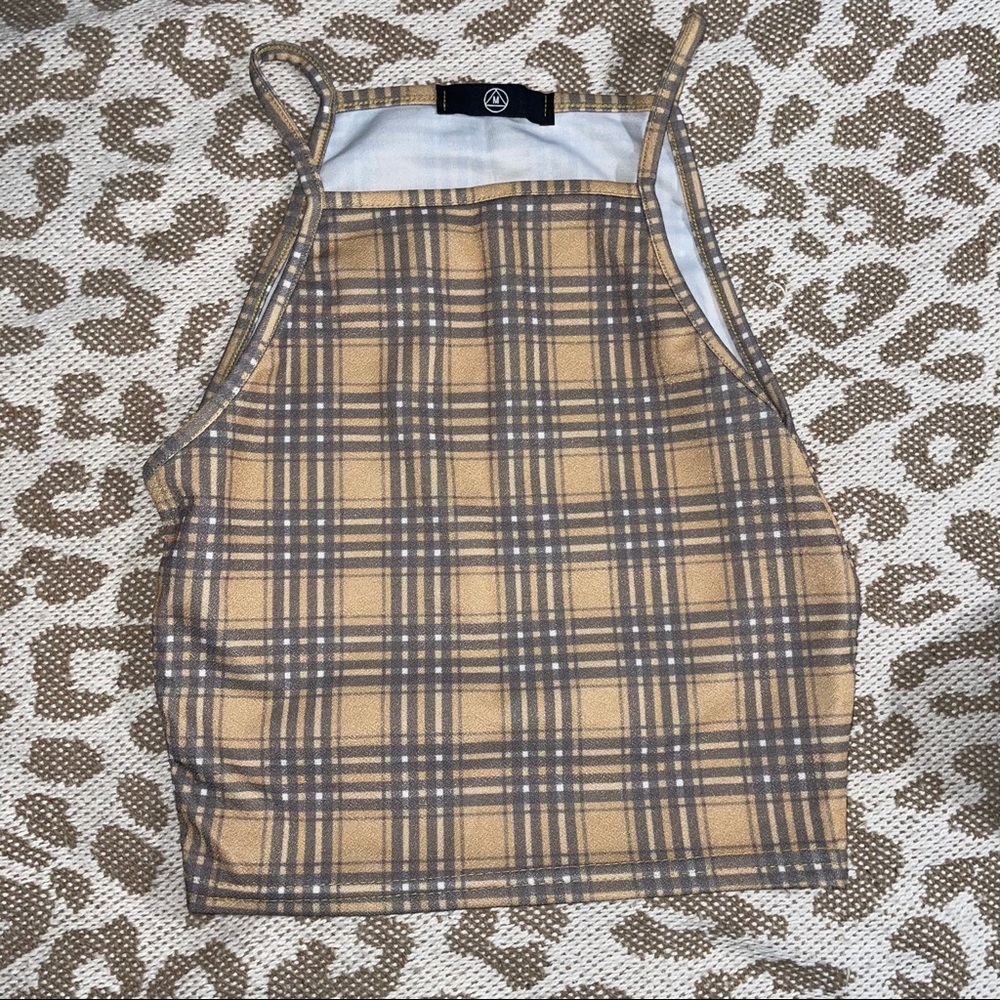 plaid crop top
